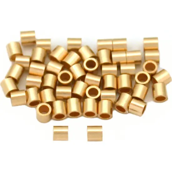 50 12K Gold Filled Crimp Tube Beads Jewelry Parts 2x2mm {1}