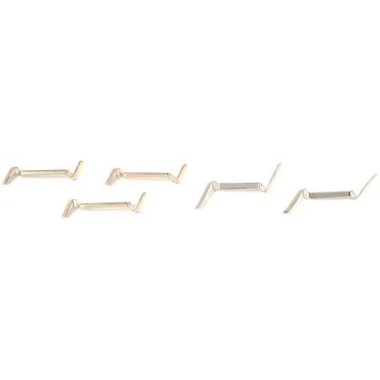 Small Yellow Gold Filled & Medium White Gold Filled Ring Guards Kit 6 Pcs {1}