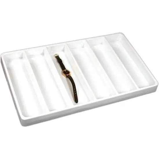White Stackable Trays Bracelet Travel Display 6 Slot {1}
