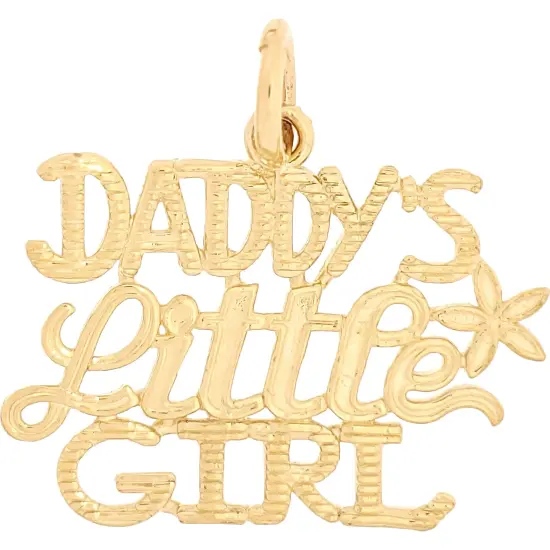 14K Gold Daddys Little Girl Charm 14.5mm {1}