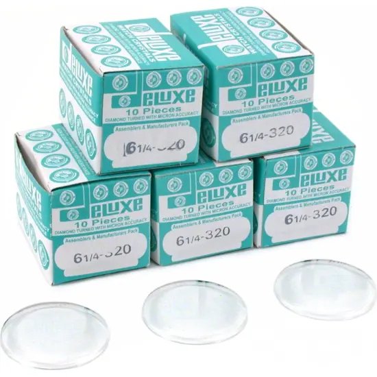 50 Plastic Watch Crystals Watchmakers Dome Parts 32mm {1}