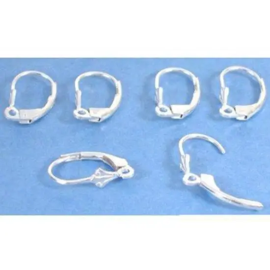 6 Sterling Silver Lever Back Earrings Earwires Findings {1}