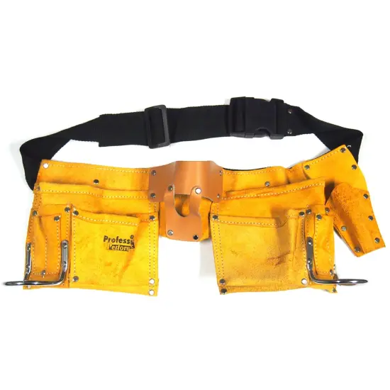 Adjustable Leather Tool Belt for Construction Renovation Carpenters & Plumbers {1}
