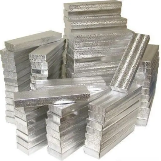 100 Silver Cotton Boxes Jewelry Bracelet Watch Displays 8" {1}