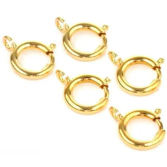5 Pocket Watch Fobs Gold Plated Connectors Parts 12mm {1}