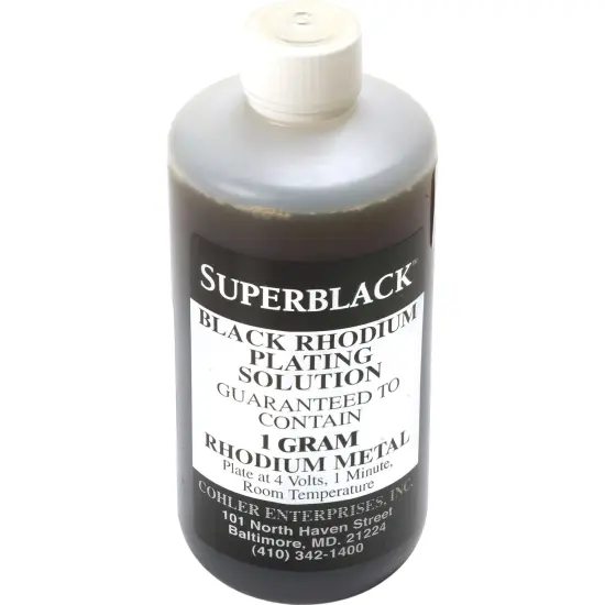 Superblack Black Rhoidum Plating Solution 1 Pint (1 Gram Rhodium) {1}