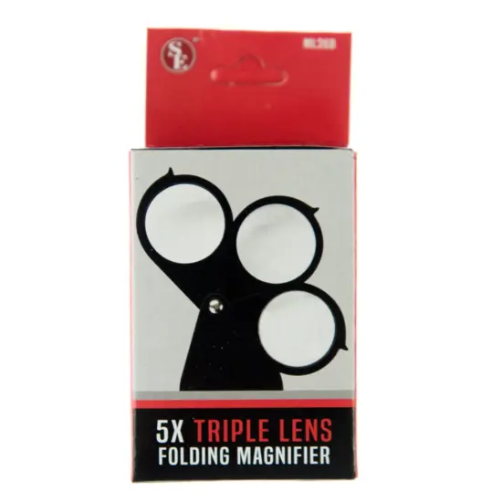 SE 5x Triple Lens Folding Magnifier with 1-1/4" Lens - ML26B {2}