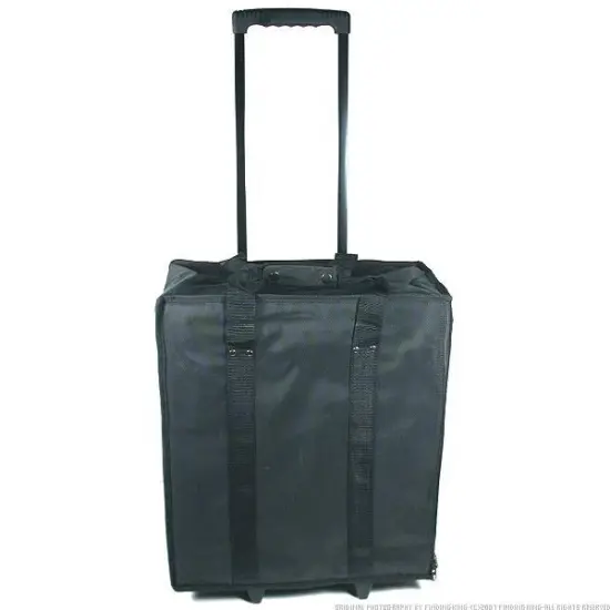 Large Jewelry Display Box Black Carrying Case w/ Wheels {3}