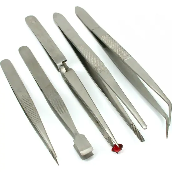 8 Pc Crafts Sewing Stamps Fishing Tweezer Set Cheap {2}