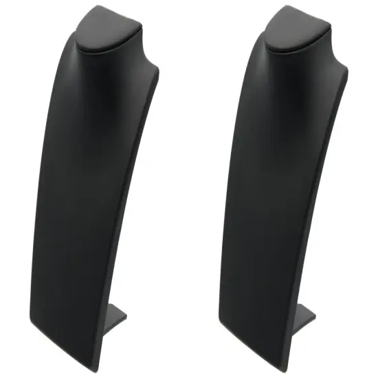 Black Leather Bust with Retractable Stand Jewelry Display 8 1/4" Tall Pack of 2 {1}