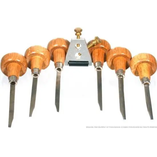 6 Graver & Sharpener Vise Hand Engraver Engraving Tools {1}