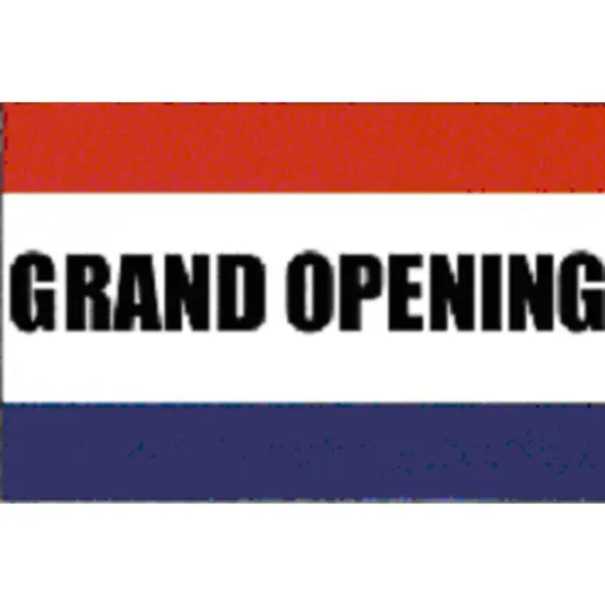 Grand Opening Flag with Grommets 3ft x 5ft {1}