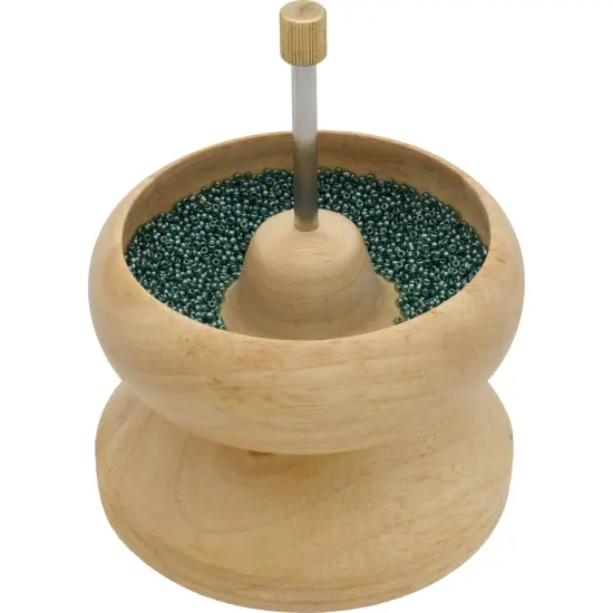Large Wooden Bead Spinner Loader 4.5" Diameter 1" Depth {3}