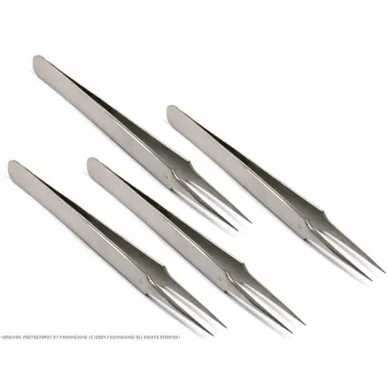 4 Anti Acid Jewelers Soldering Tweezers #4 Watch Tool {1}