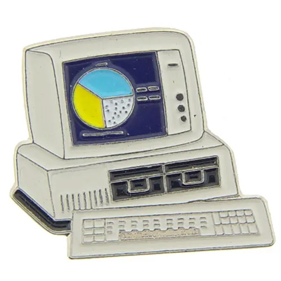 Computer Pin Old 1" {1}