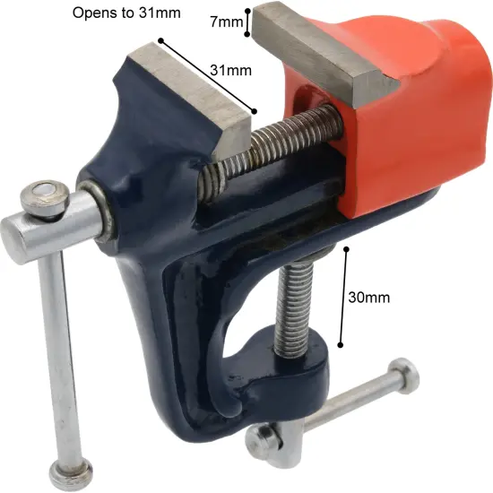 Clamp on TABLE VISE Small Metalworking Tool 31mm (1.22") {2}