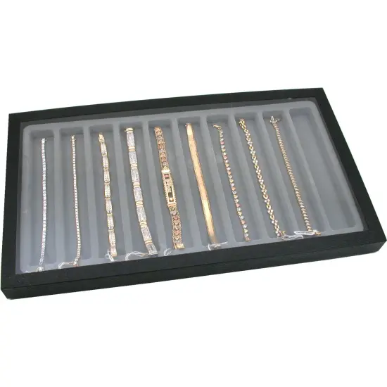 Jewelry Box Displays Cases Showcase Gray Inserts New {5}