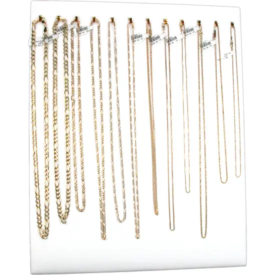 12 Hook White Chain Necklace Display Jewelry Easel New {1}