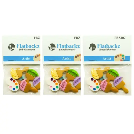 Buttons Galore Flatback Embellishments for Crafts - Artist - 18 Pieces {5}