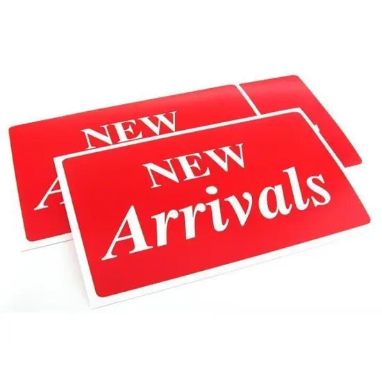 3 New Arrivals Display Signs Showcase Window Message {1}