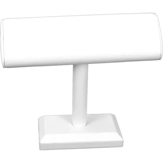 White Oval T-Bar Bangle Bracelet Watch Display Stand {2}