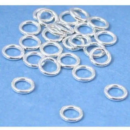 25 Jump Rings Closed Sterling Silver 21 Gauge 4mm {1}