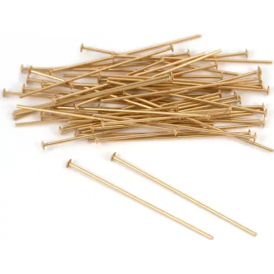 50 14K Gold Filled Headpins Head Pins 24 Gauge 1" {1}