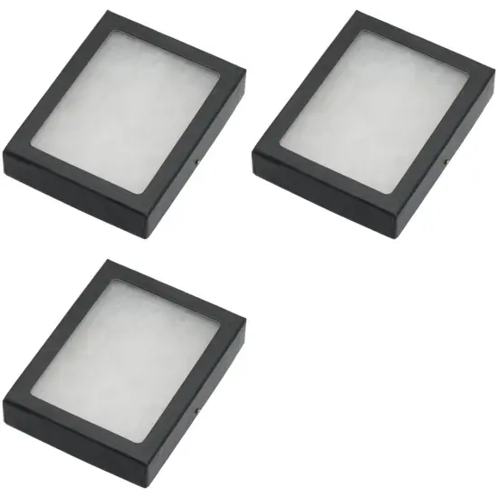 Display Cases Mount Frame Case with Glass Top 3 1/2" x 2" x 3/4"Pack of 3 {1}