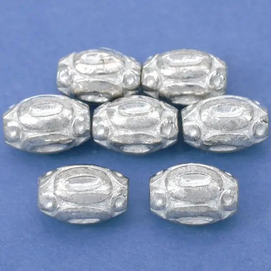 15g Bali Barrel Beads Silver Plt Beading 11mm Approx 7 {1}