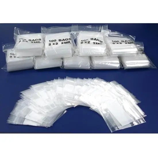 1000 Zipper Block Bags Resealable Plastic Baggies 2" x 2" {1}