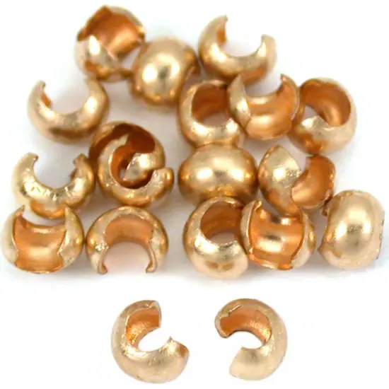 20 14K Gold Filled Crimp Bead Covers Beading 2.4mm New {1}