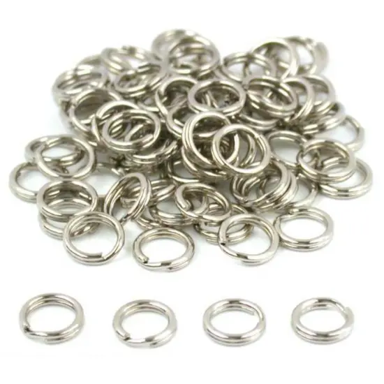 300 Nickel Split Ring Parts Bracelets Fishing Lures 6mm {2}