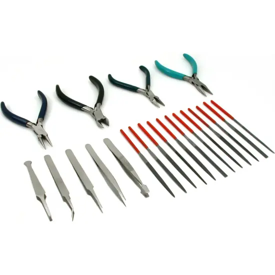 21 Jewelers Beading Needle Files Tweezers Pliers Tools {1}