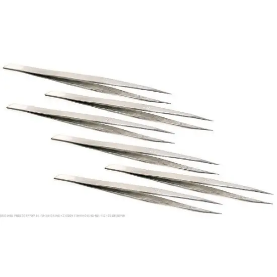 6 Tweezers #RR Diamond Hand Soldering Jewelers Tools {1}