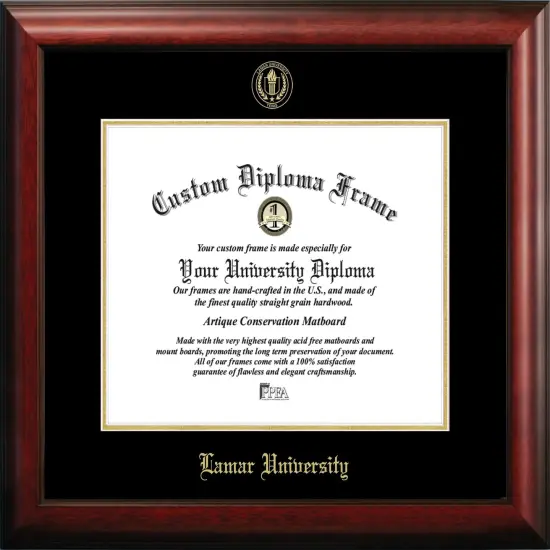 Lamar University 14w x 11h Gold Embossed Diploma Frame {1}