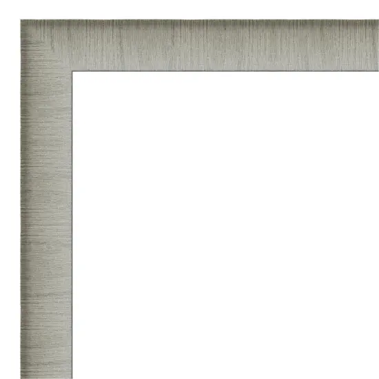 Amanti Art Non-Beveled Wall Mirror, Elegant Brushed Bronze Narrow Frame Elegant Brushed Pewter Narrow {3}