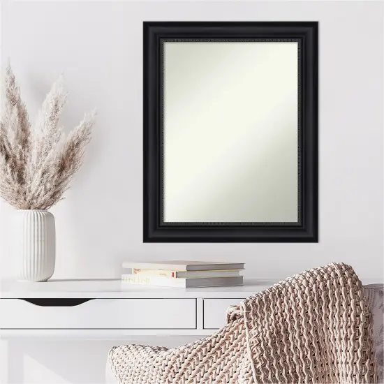 Amanti Art Non-Beveled Wall Mirror, Astor Black Frame {6}