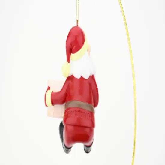 Will Work for Milk and Cookies Funny Santa Christmas Ornament {6}