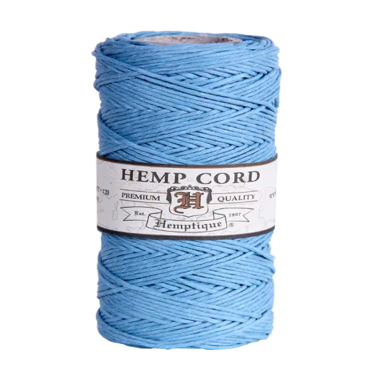 Hemptique 1mm #20 Hemp Cord Spools Jewelry Making Macrame Crochet Crafting Gift Wrapping Light blue {1}