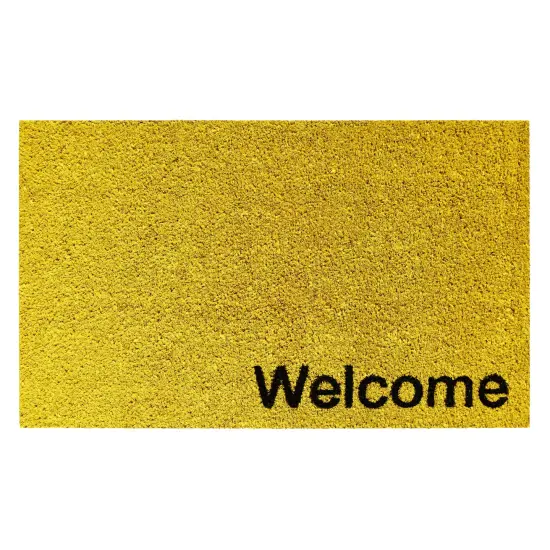 Collins Yellow Pastel Welcome Doormat {1}