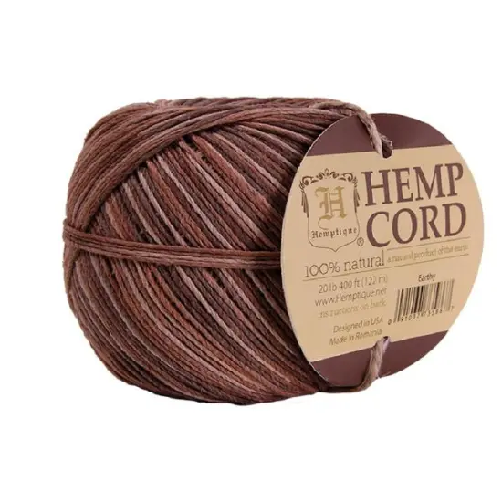 Hemptique #20 1mm Hemp Cord Balls Jewelry Making Macrame Crochet Crafting Gift Wrapping Outdoor Gardening Variegated earthy {1}