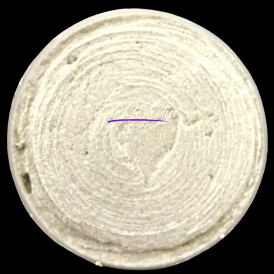 3D Premium Sculpture Painting Paste|Texture Paste|Decorative Plaster|Ready to Use|Ideal for Artwork|Stencil|Flowers|Texture|Art Relief|New Formula| 6 oz by Volume|Ezgi Sertcetin Off white {1}