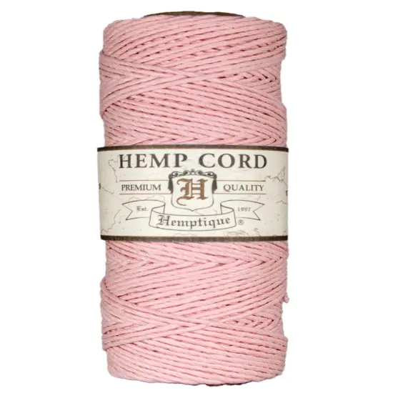 Hemptique 1mm #20 Hemp Cord Spools Jewelry Making Macrame Crochet Crafting Gift Wrapping Powder pink {1}