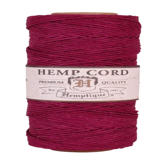 Hemptique 1mm #20 Hemp Cord Spools Jewelry Making Macrame Crochet Crafting Gift Wrapping Magenta {1}