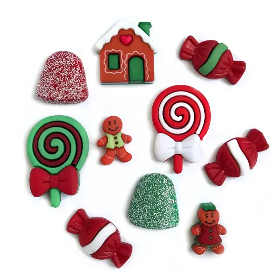 Buttons Galore 50+ Assorted Christmas Buttons for Sewing & Crafts - Set of 6 Button Packs - Christmas Set 2 {5}