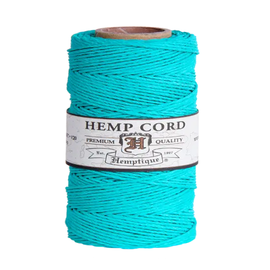 Hemptique 1mm #20 Hemp Cord Spools Jewelry Making Macrame Crochet Crafting Gift Wrapping Teal {1}