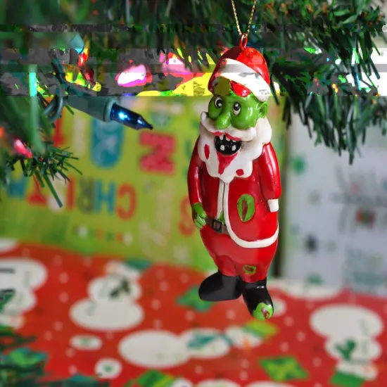 Zombie Santa Claus Christmas Ornament {6}