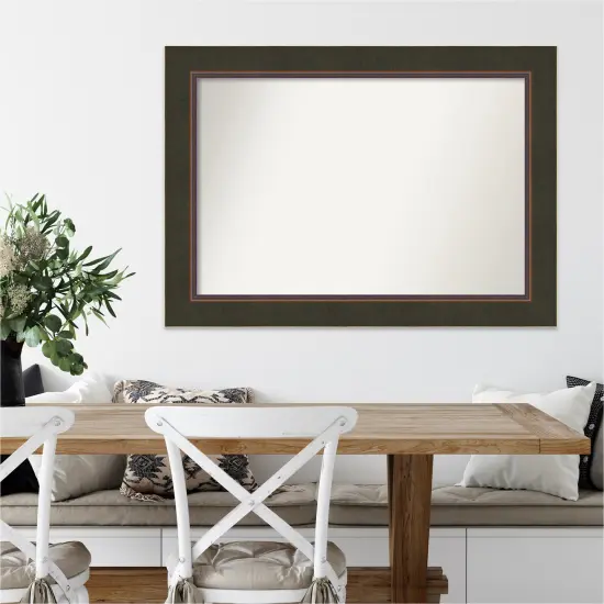 Amanti Art Non-Beveled Wood Wall Mirror, Milano Bronze Frame {7}