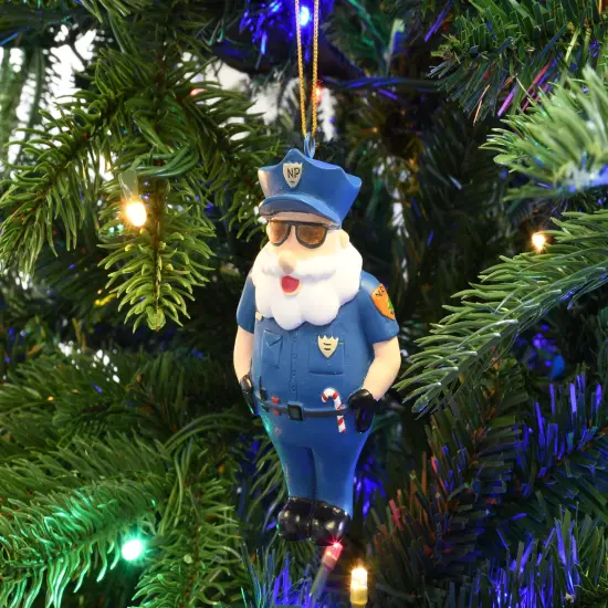 North Pole Police Department Resin Christmas Ornament {2}