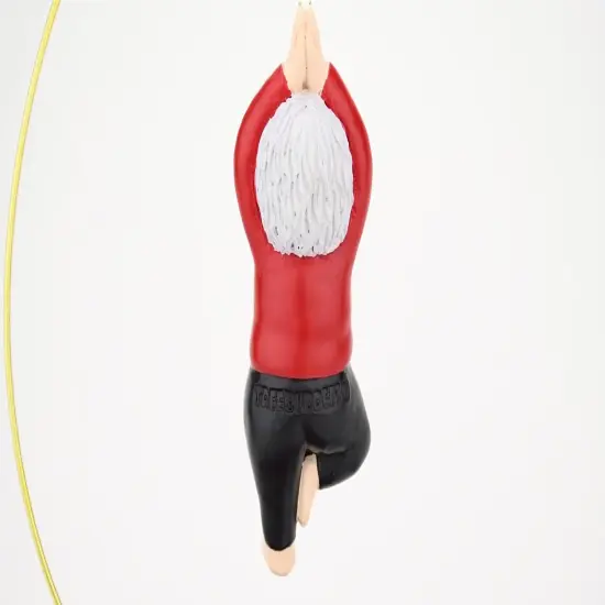 Mrs. Claus Tree Pose Yoga Christmas Ornament {6}
